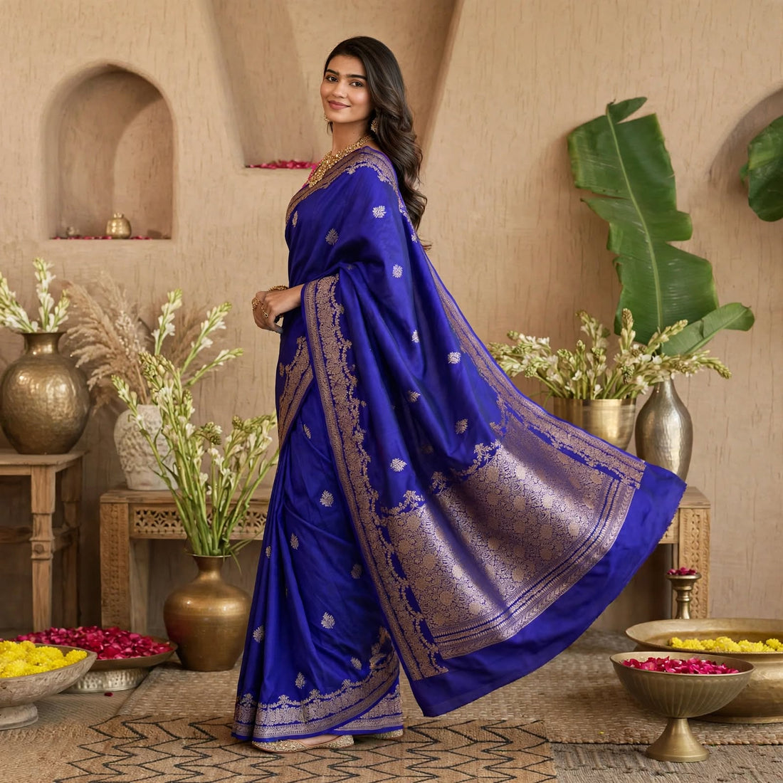 Nilambari | Silk Mark and Handloom Mark Certified Banarasi Saree