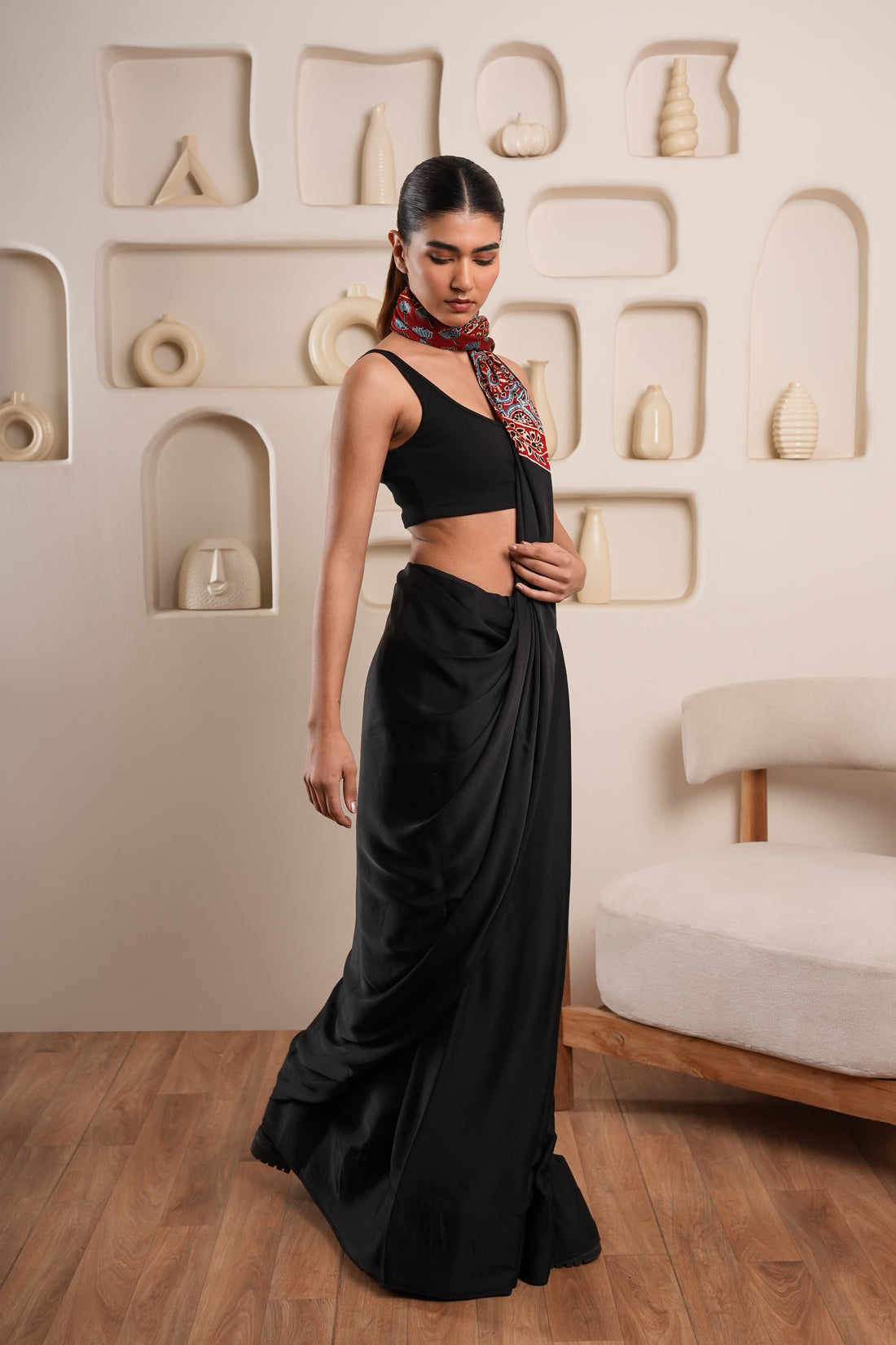 Kajal | GI tag-certified Ajrak Saree
