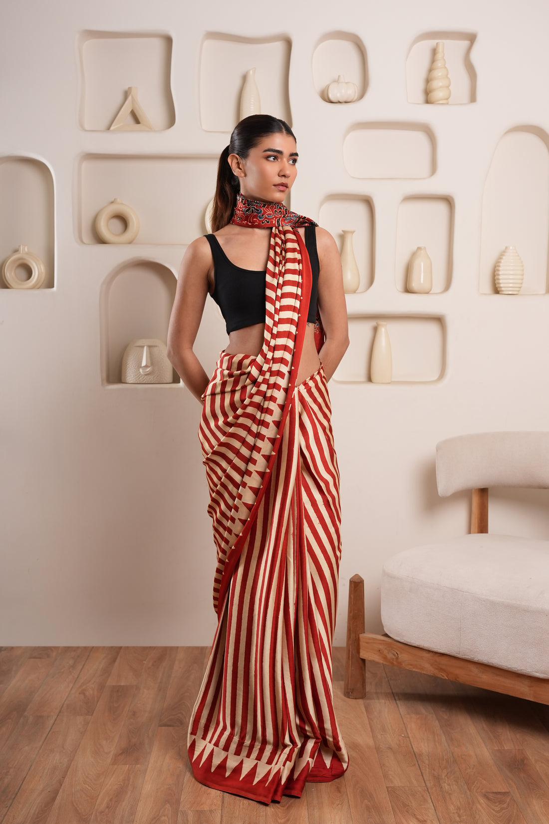 Bhanupriya | GI tag-certified Ajrak Saree