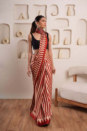 Bhanupriya | GI tag-certified Ajrak Saree