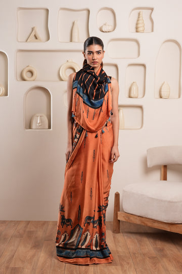 Mokshi | GI tag-certified Ajrak Saree