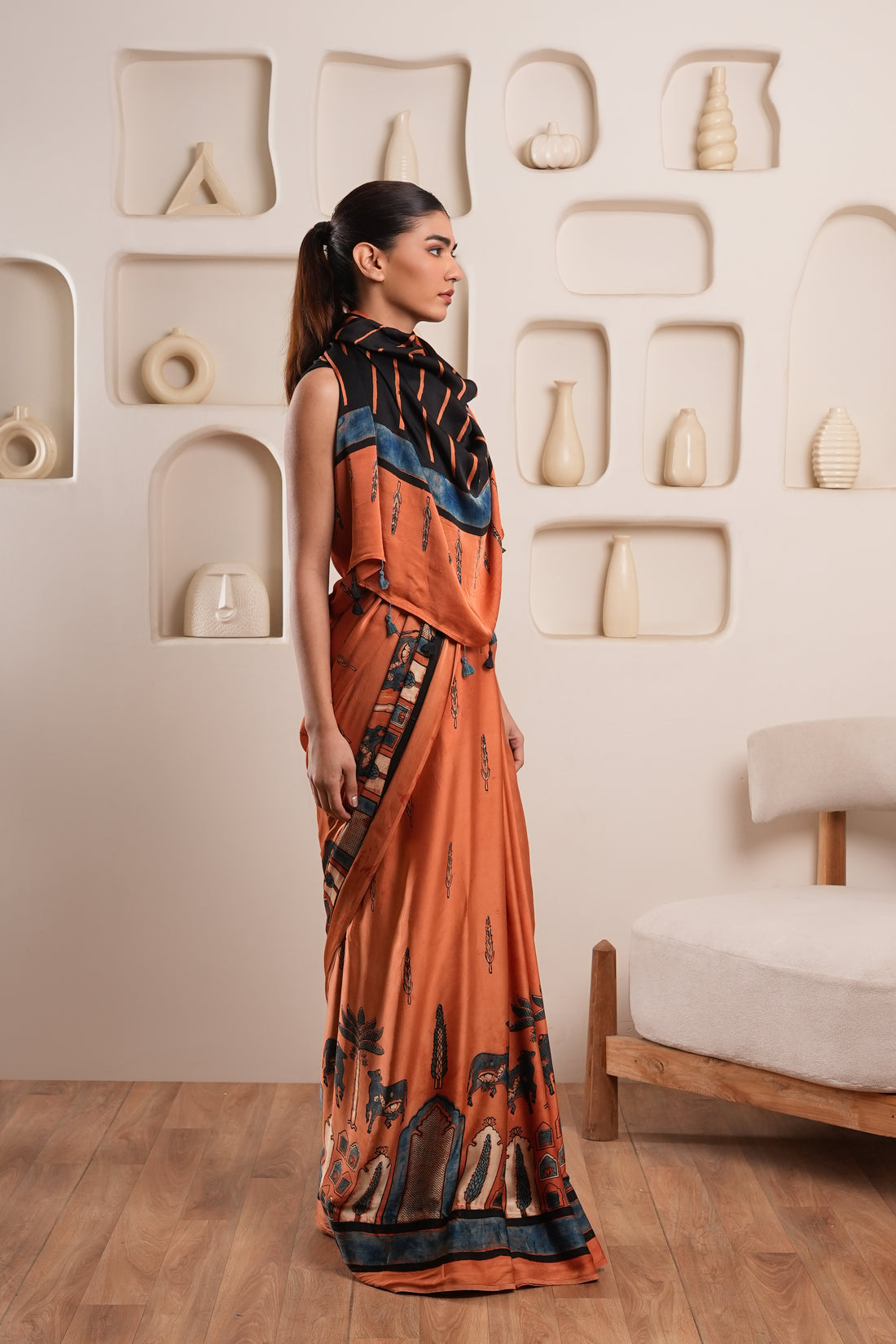 Mokshi | GI tag-certified Ajrak Saree