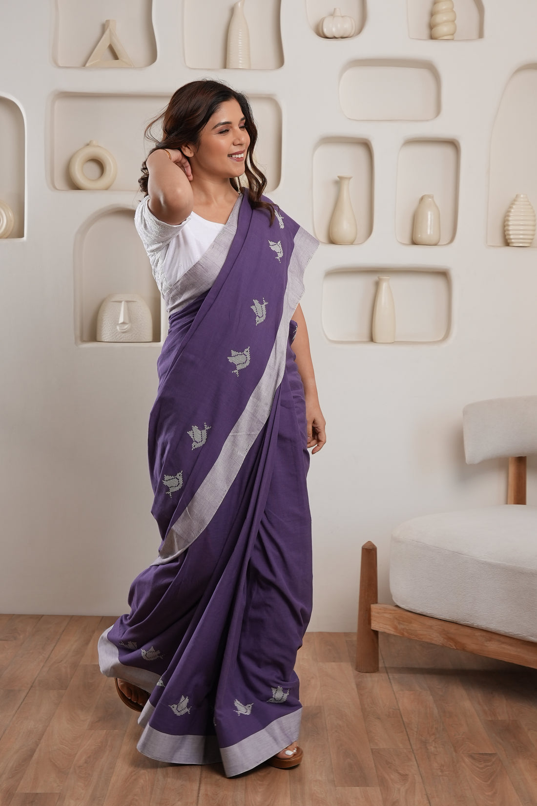 Vidya | Handloom certified Baavan Boota saree