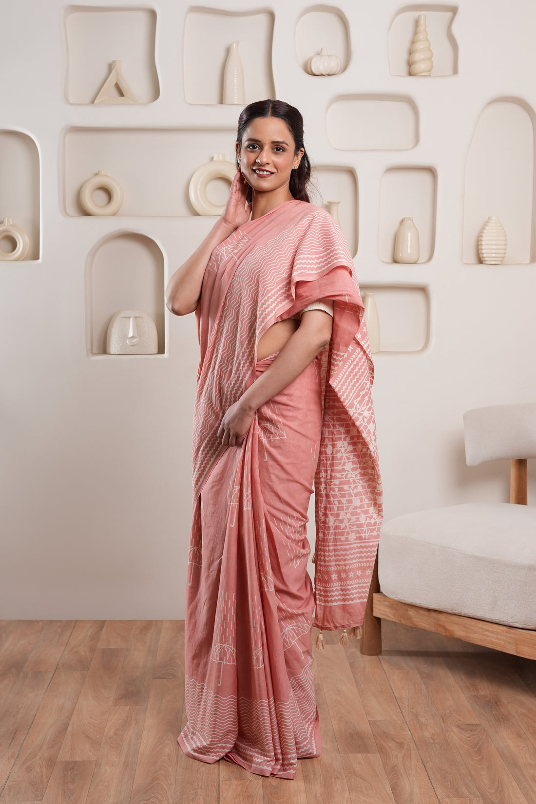 Baarish | GI tag-certified Handblock Print Saree