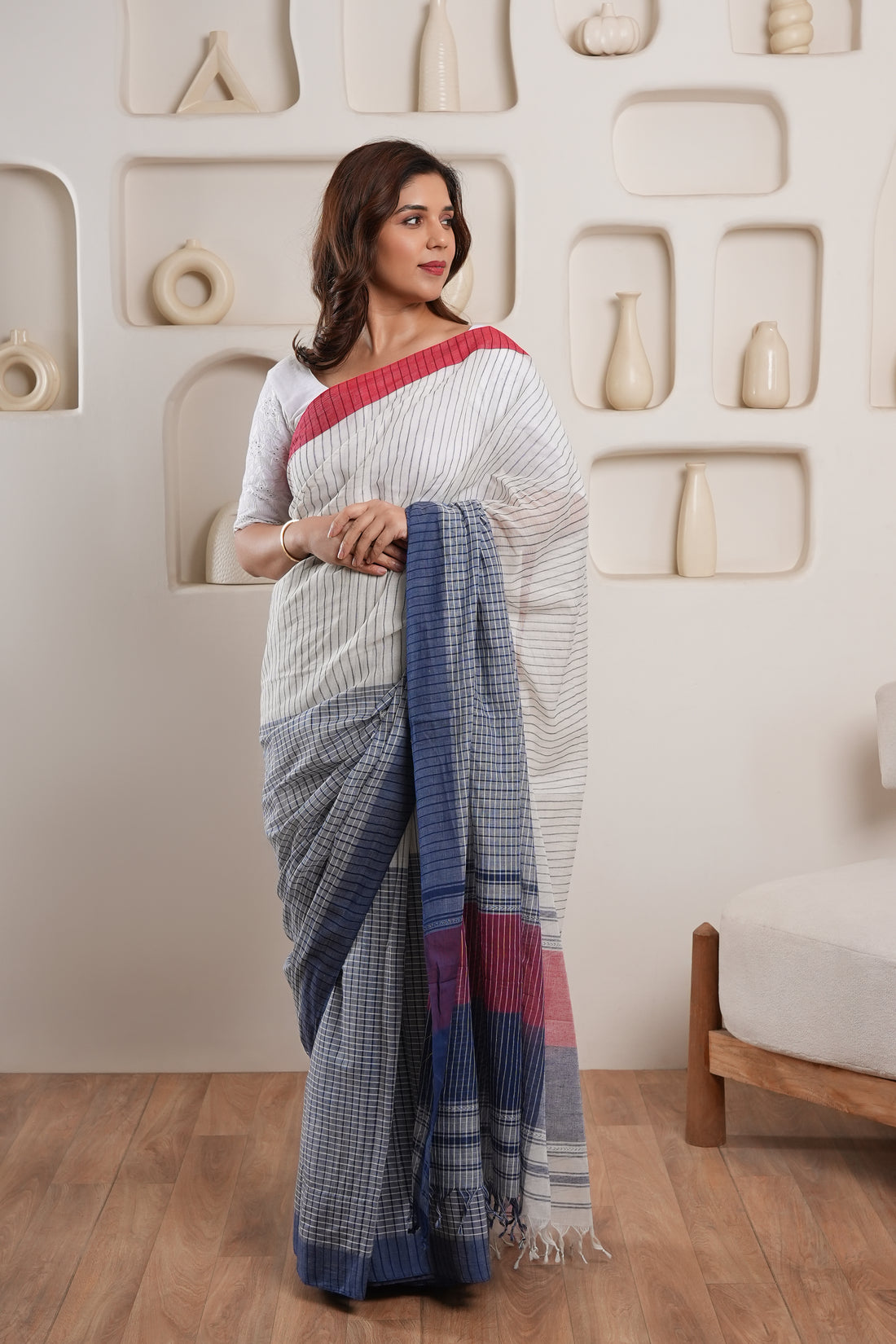 Chitralekha | Handloom certified Dhaniakhali saree