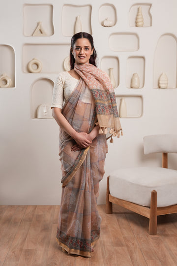 Pravesh | GI tag-certified Handblock Print Saree