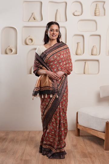 Noorja | GI tag-certified Handblock Print Saree