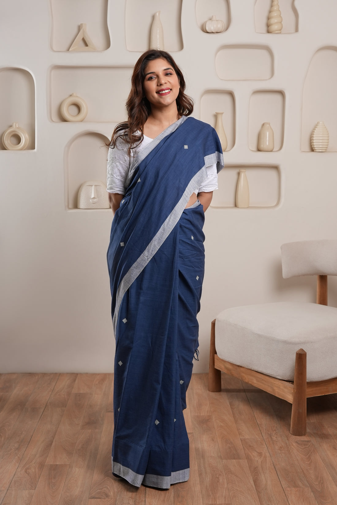 Shyama | Handloom certified Baavan Boota saree