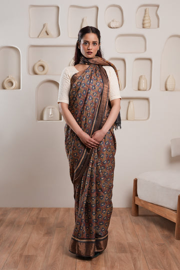 Saanjh | GI tag-certified Handblock Print Saree