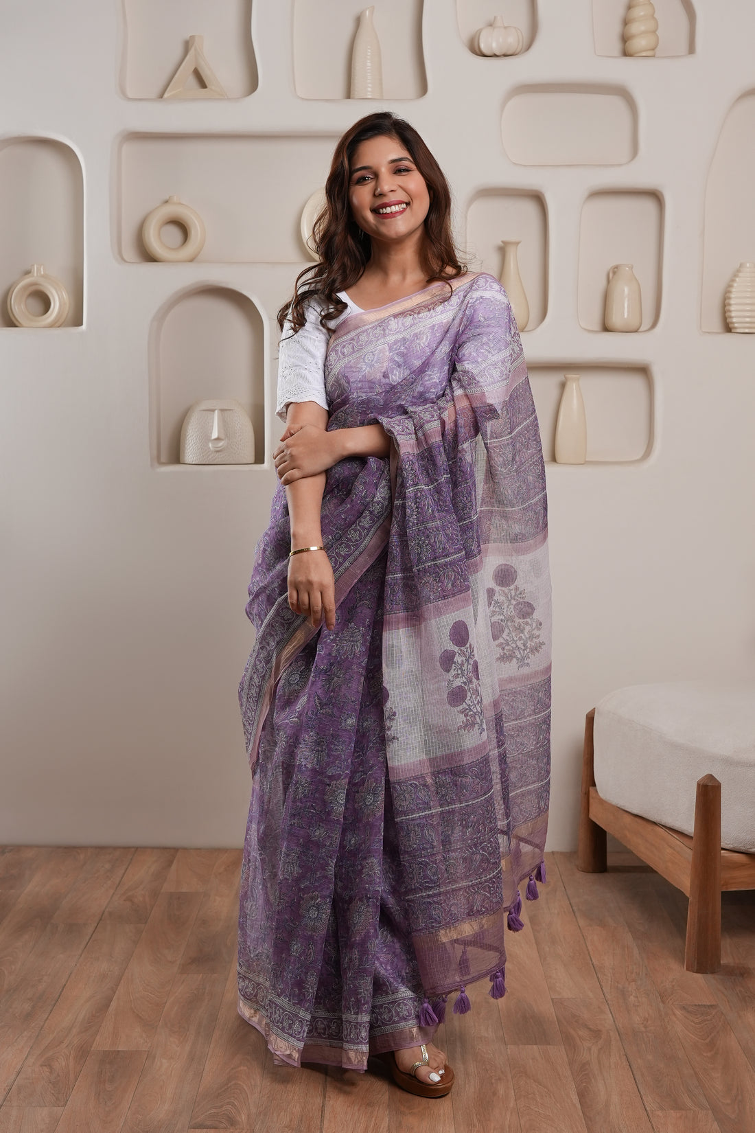 Jaya | GI tag-certified Handblock Print Saree