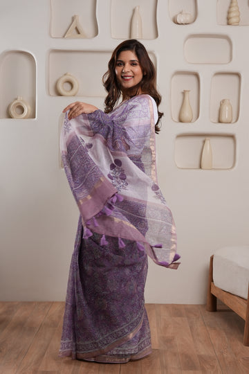 Jaya | GI tag-certified Handblock Print Saree