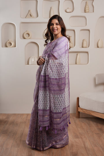 Babita | GI tag-certified Handblock Print Saree