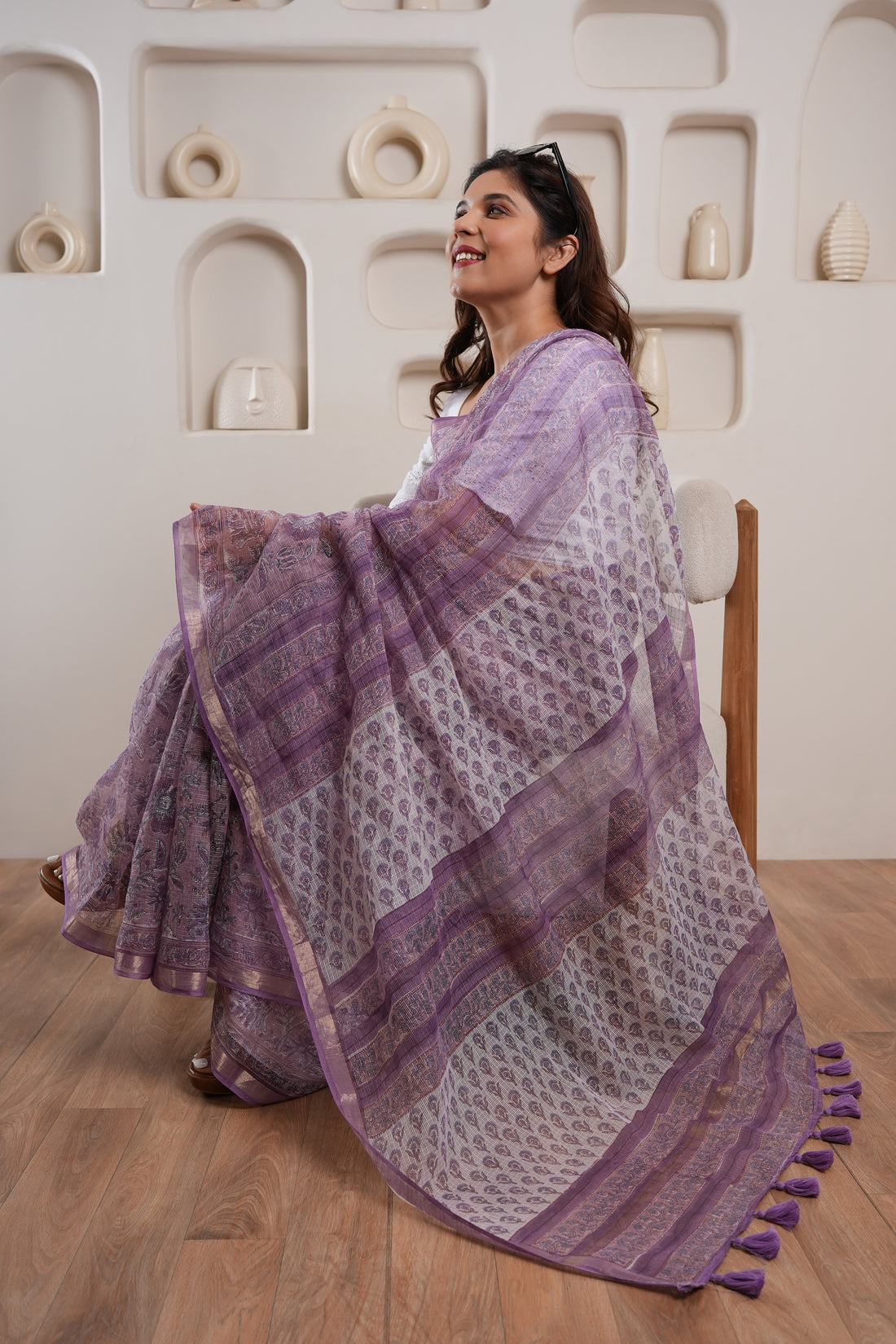 Babita | GI tag-certified Handblock Print Saree