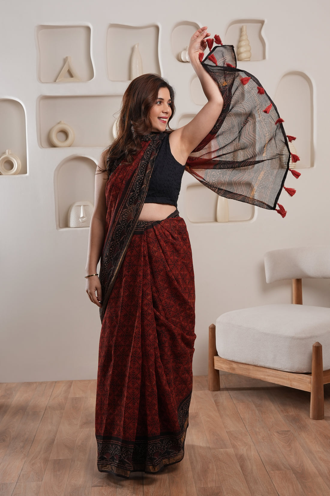 Ruhaniyat | GI tag-certified Handblock Print Saree
