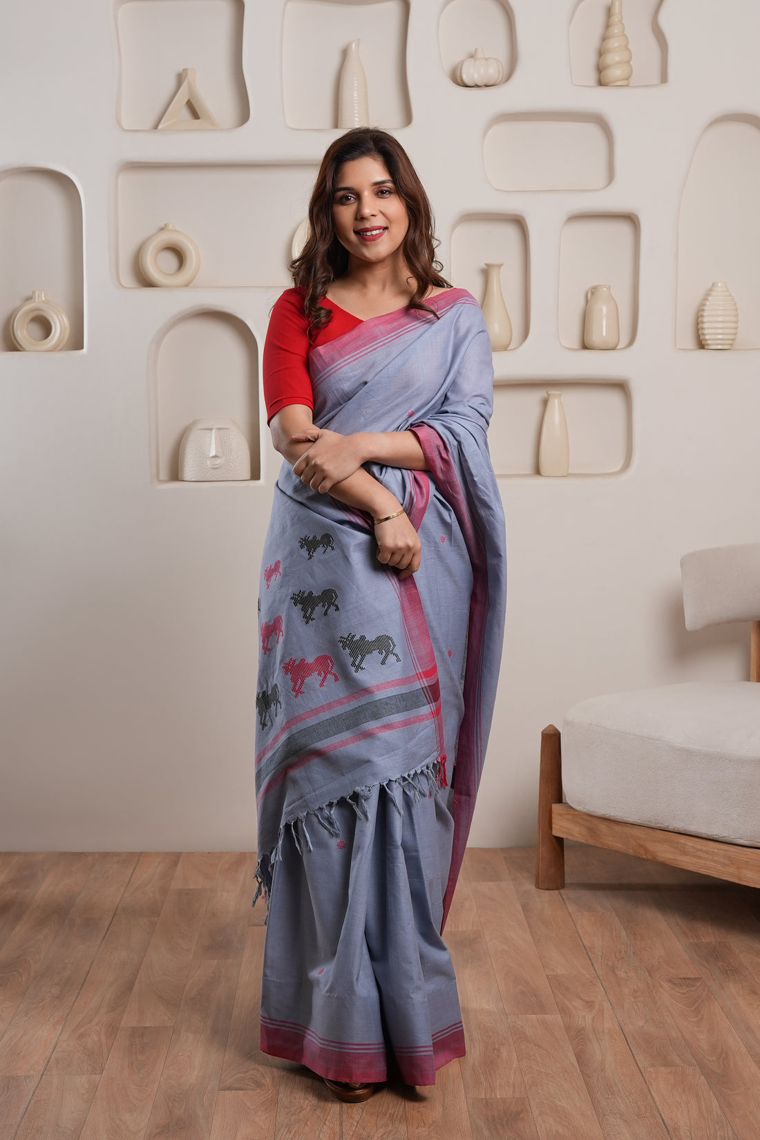 Sutragatha | Handloom certified Baavan Boota saree