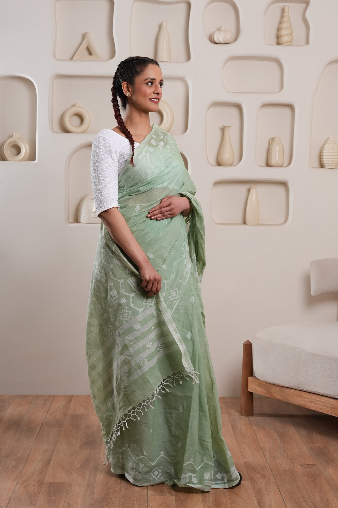 Aradhana | Handloom certified Jamdani saree