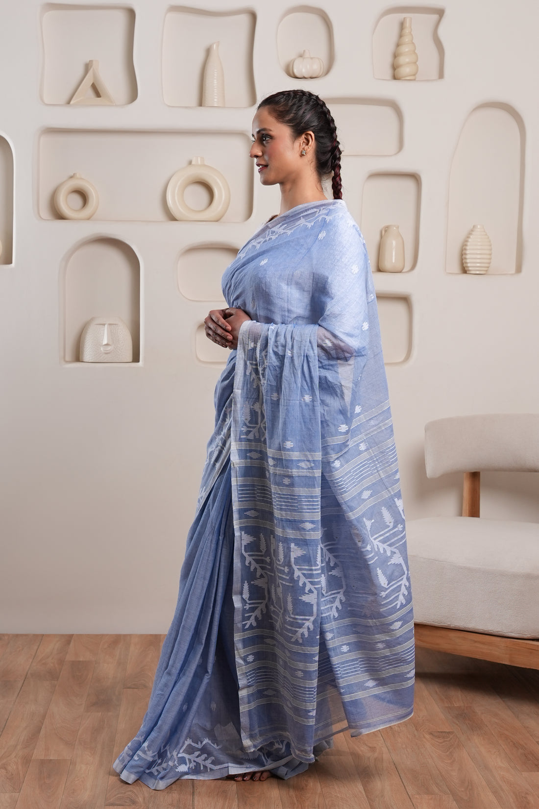 Janaki | Handloom certified Jamdani saree