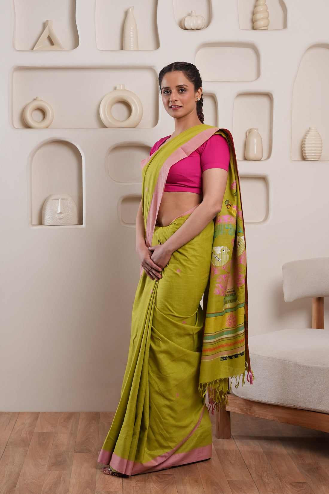 Mandakini | Handloom certified Baavan Boota saree