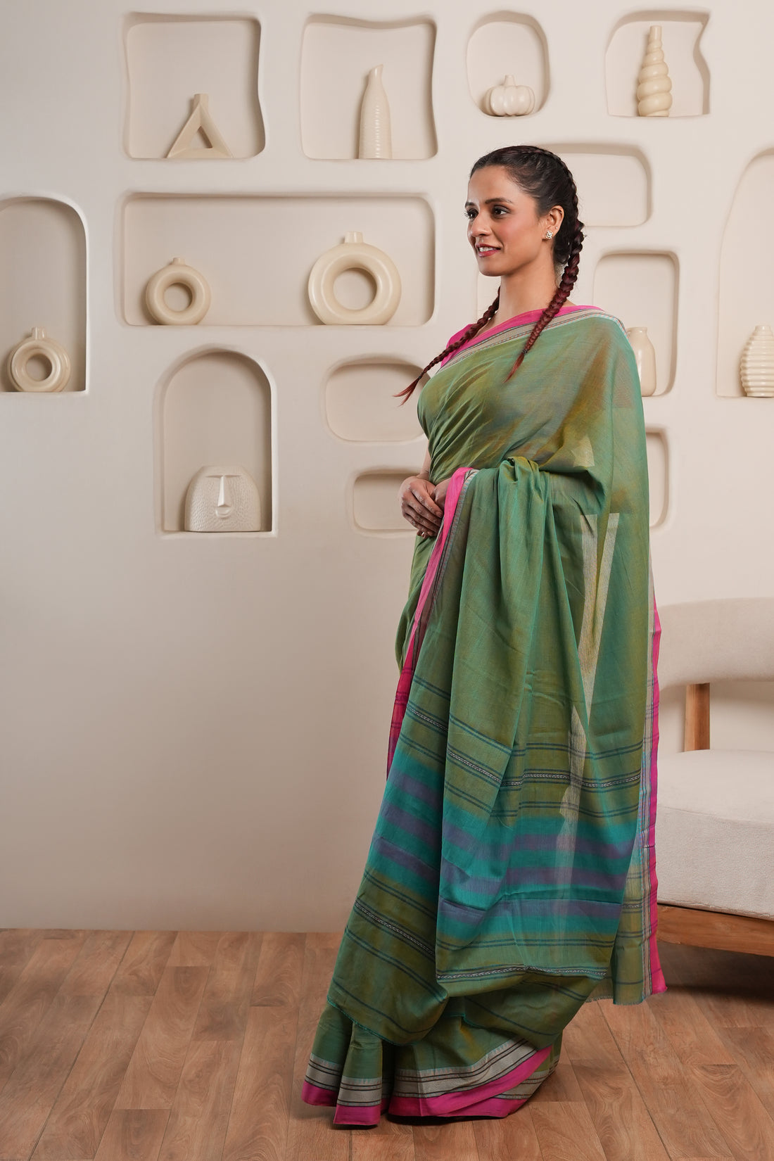 Bakul | Handloom certified Dhaniakhali saree