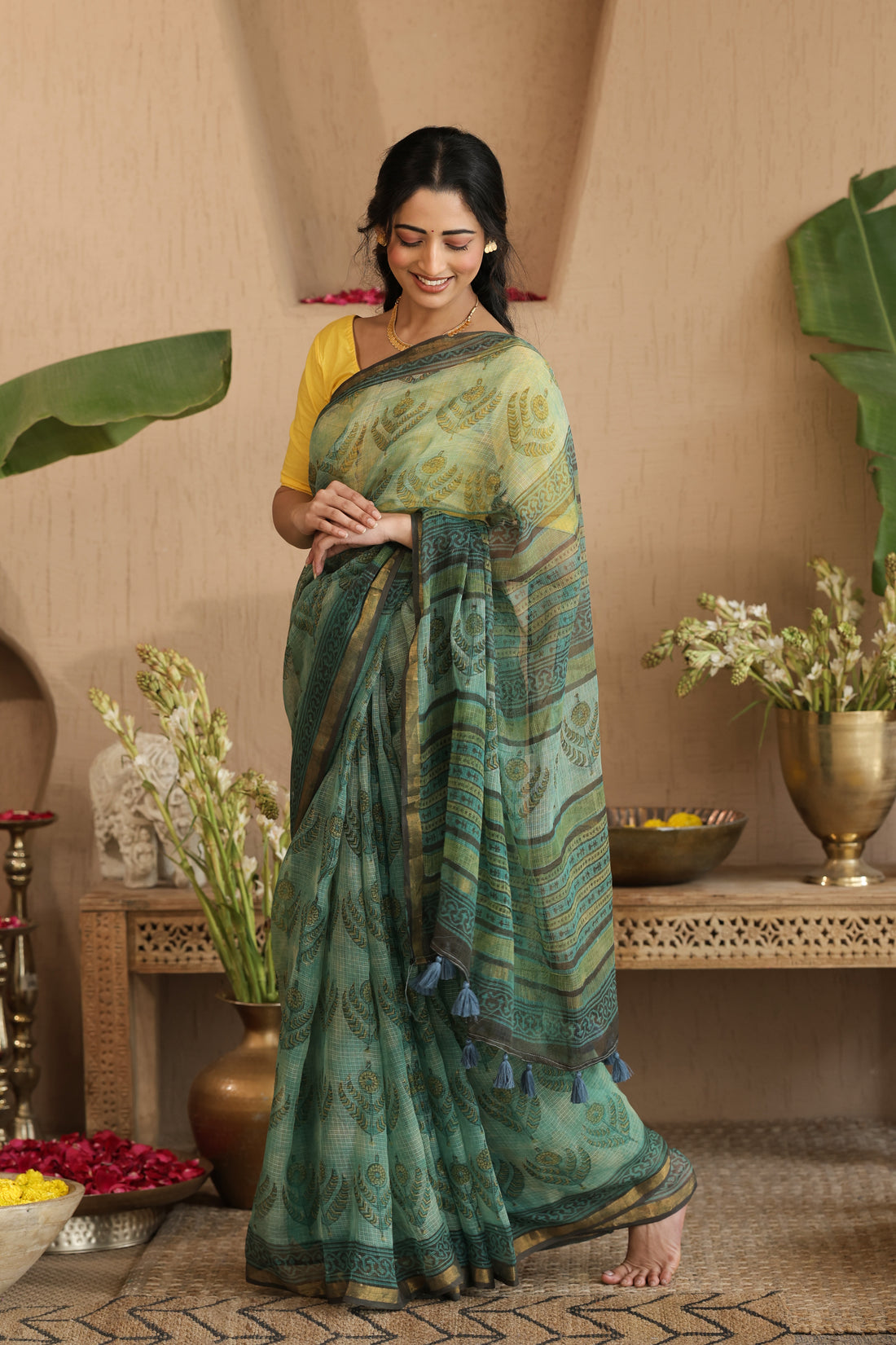 Roopa | GI tag-certified Handblock Print Saree