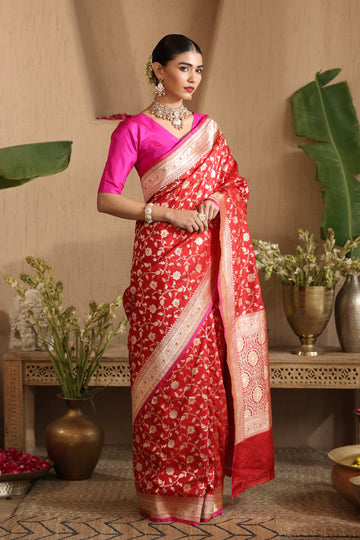 Ira | Silk and Handloom certified Banarasi saree