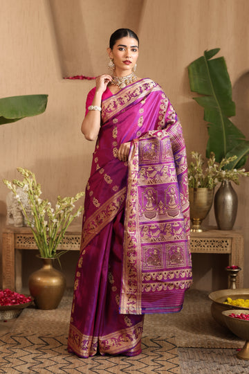 Pakhi | Silk and Handloom certified Baluchari saree