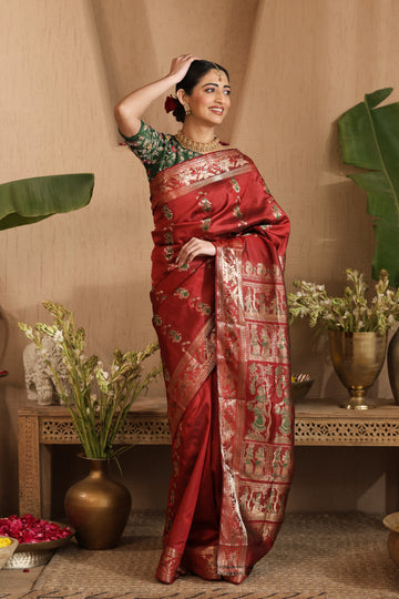 Indrani | Silk certified Swarnachari saree