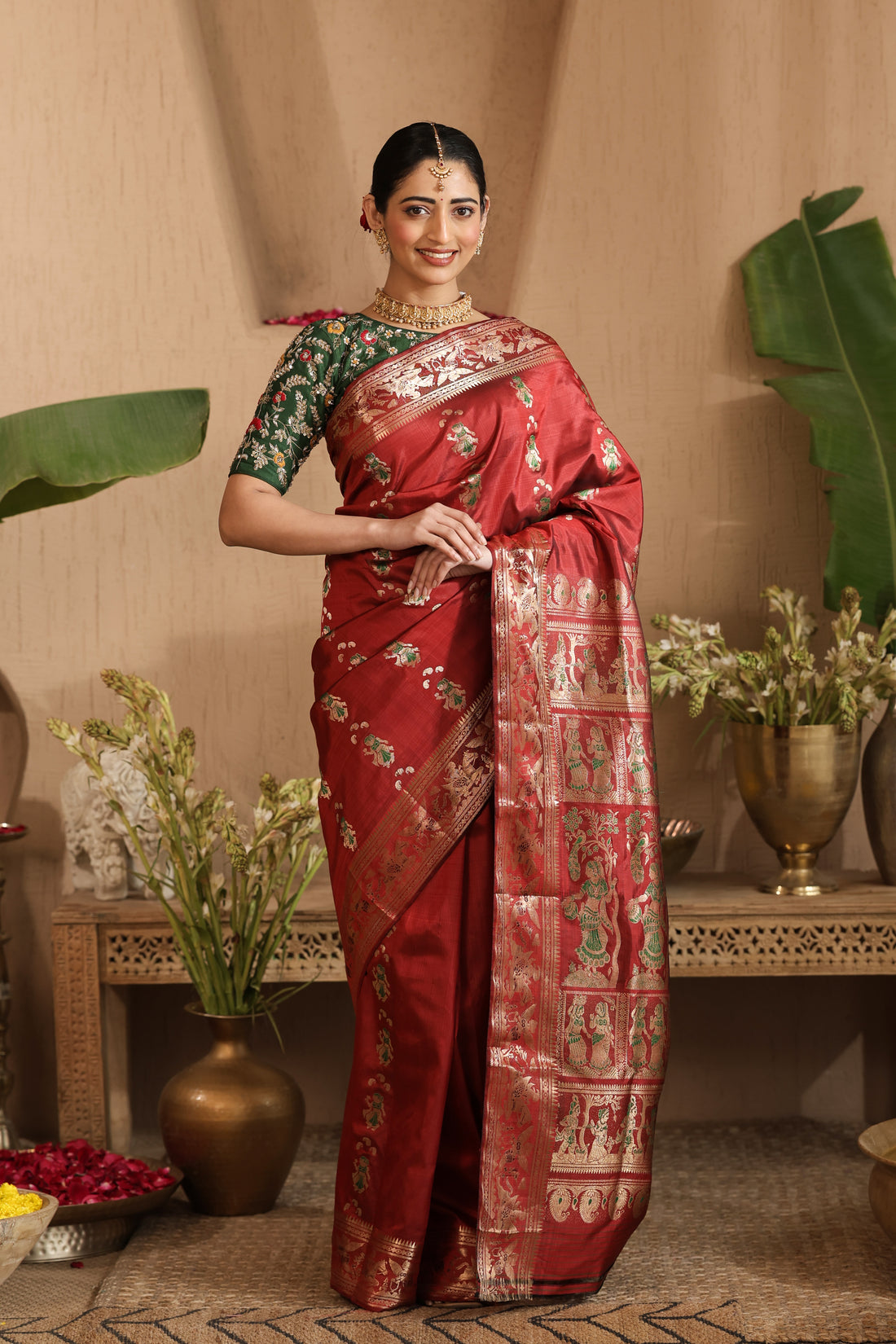 Indrani | Silk certified Swarnachari saree
