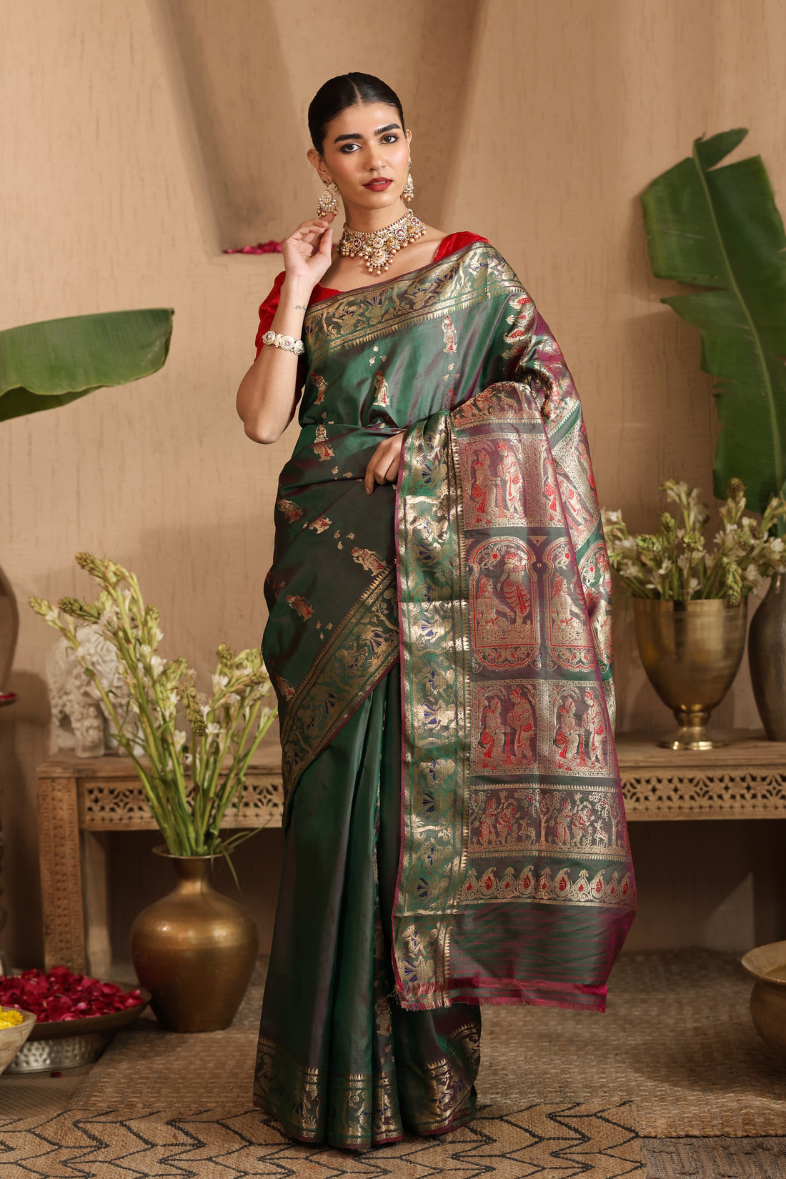 Nandini | Silk certified Swarnachari saree