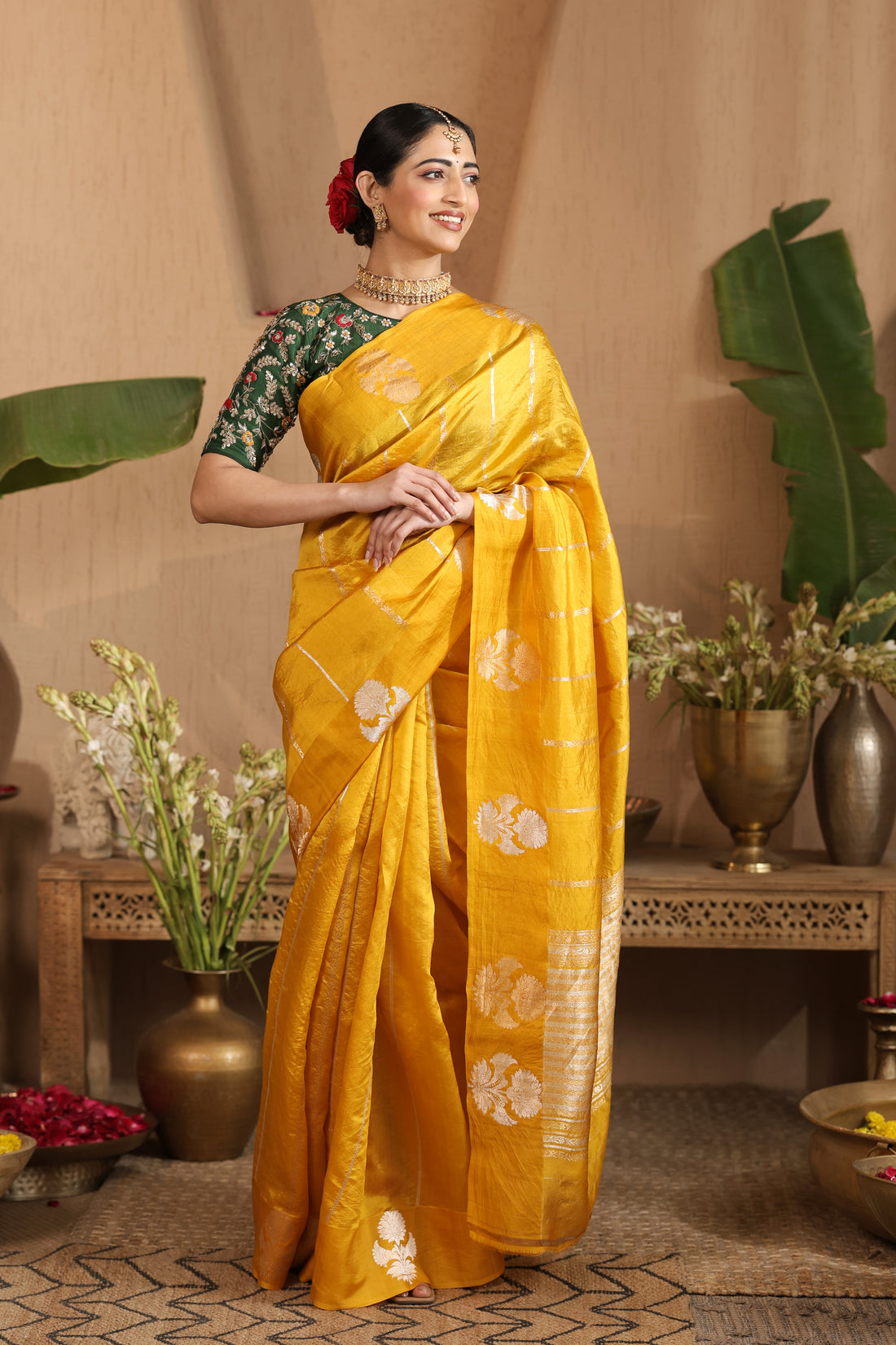 Basanti | Silk and Handloom certified Banarasi saree