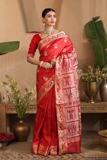 Piku | Silk and Handloom certified Baluchari saree