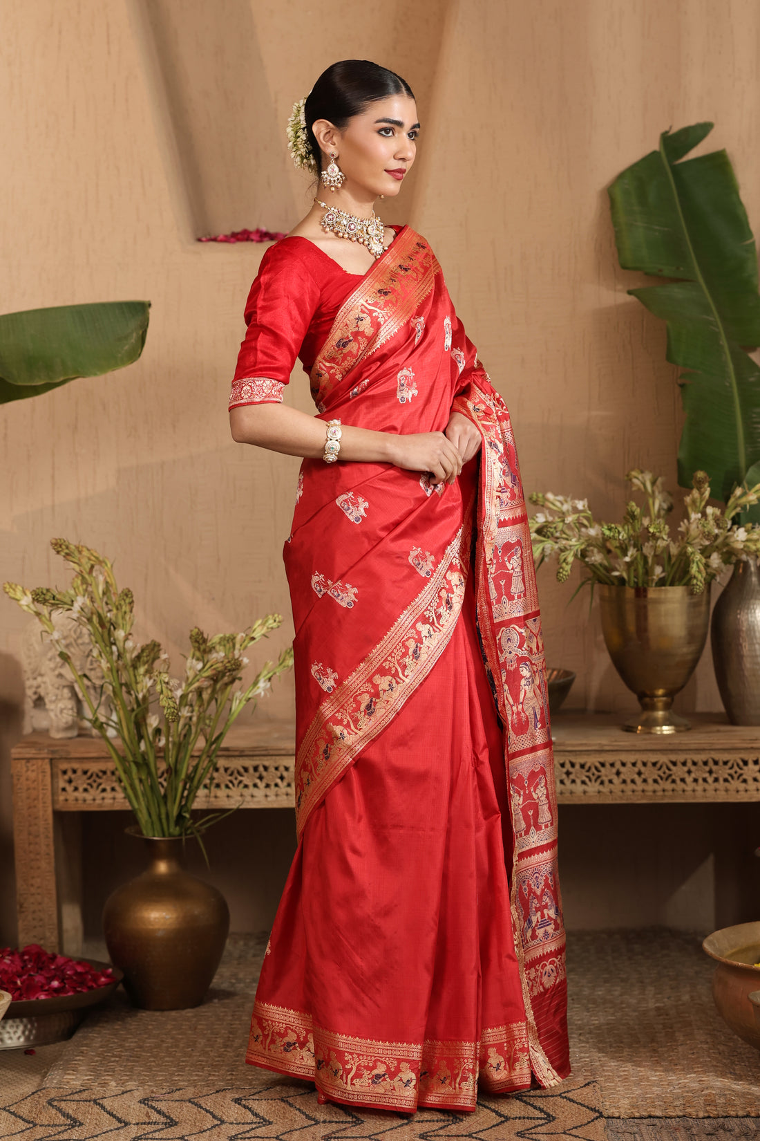 Piku | Silk and Handloom certified Baluchari saree