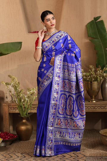 Neelam | Silk and Handloom certified Baluchari saree