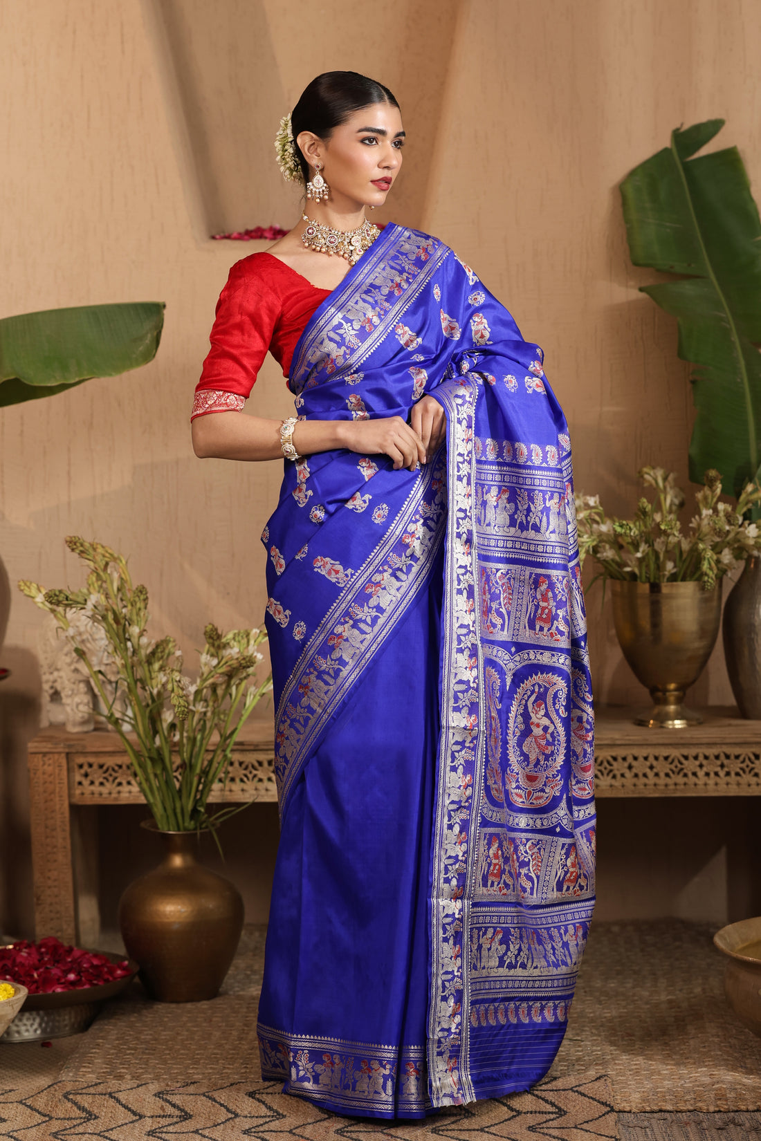 Neelam | Silk and Handloom certified Baluchari saree