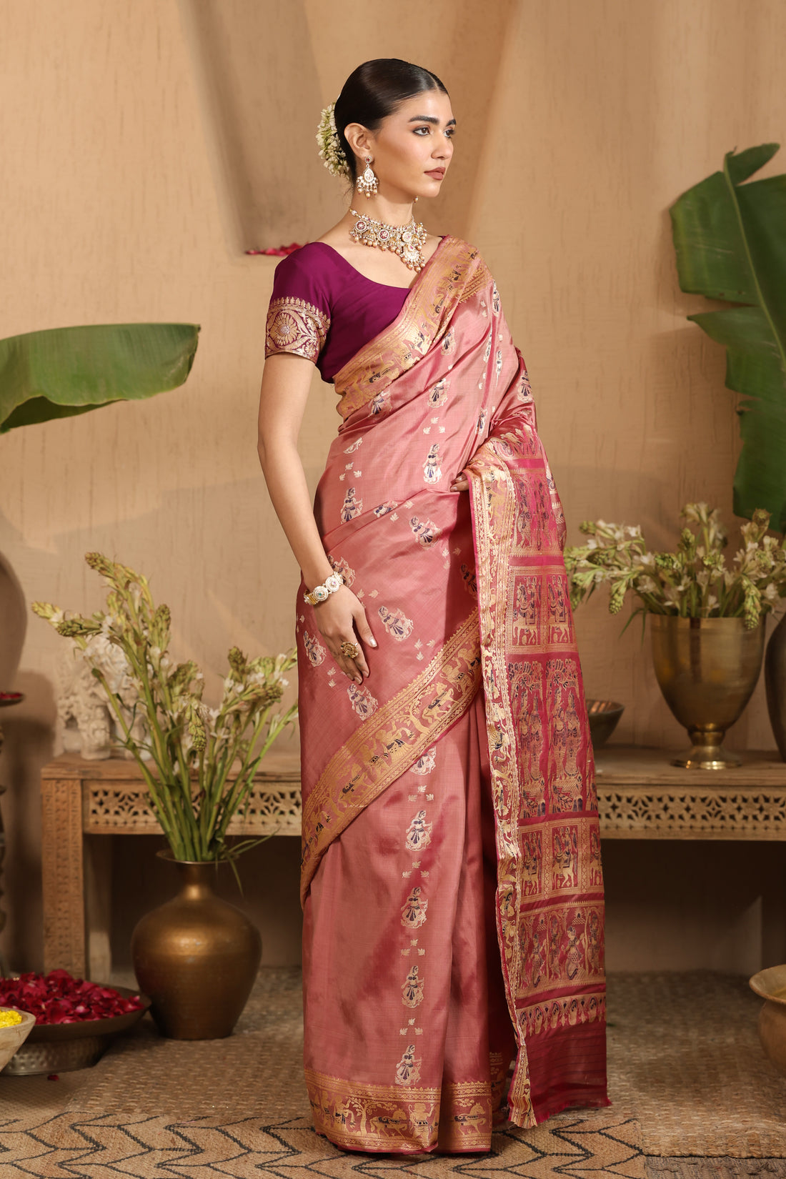 Usha | Silk and Handloom certified Baluchari saree