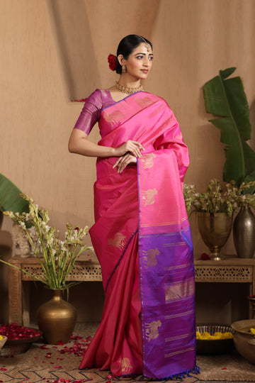 Mrinalini | Slik and Zari certified Kanjivaram saree