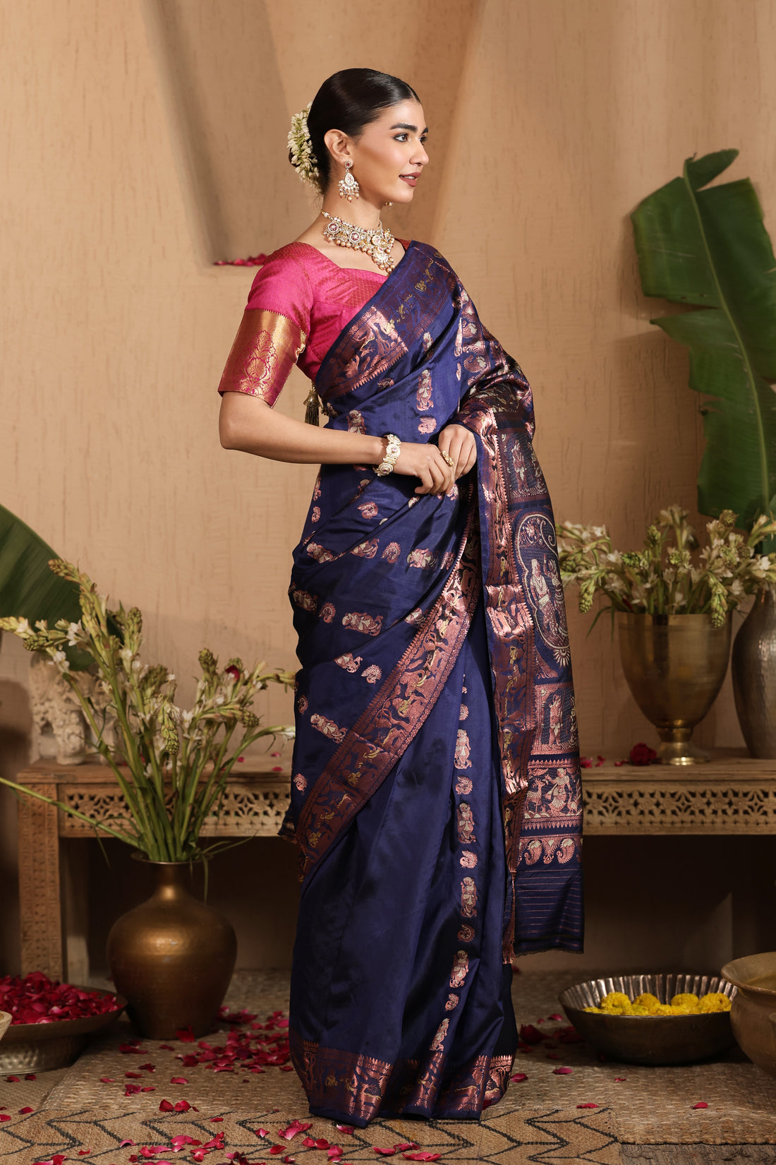 Krishnakali | Silk certified Swarnachari saree