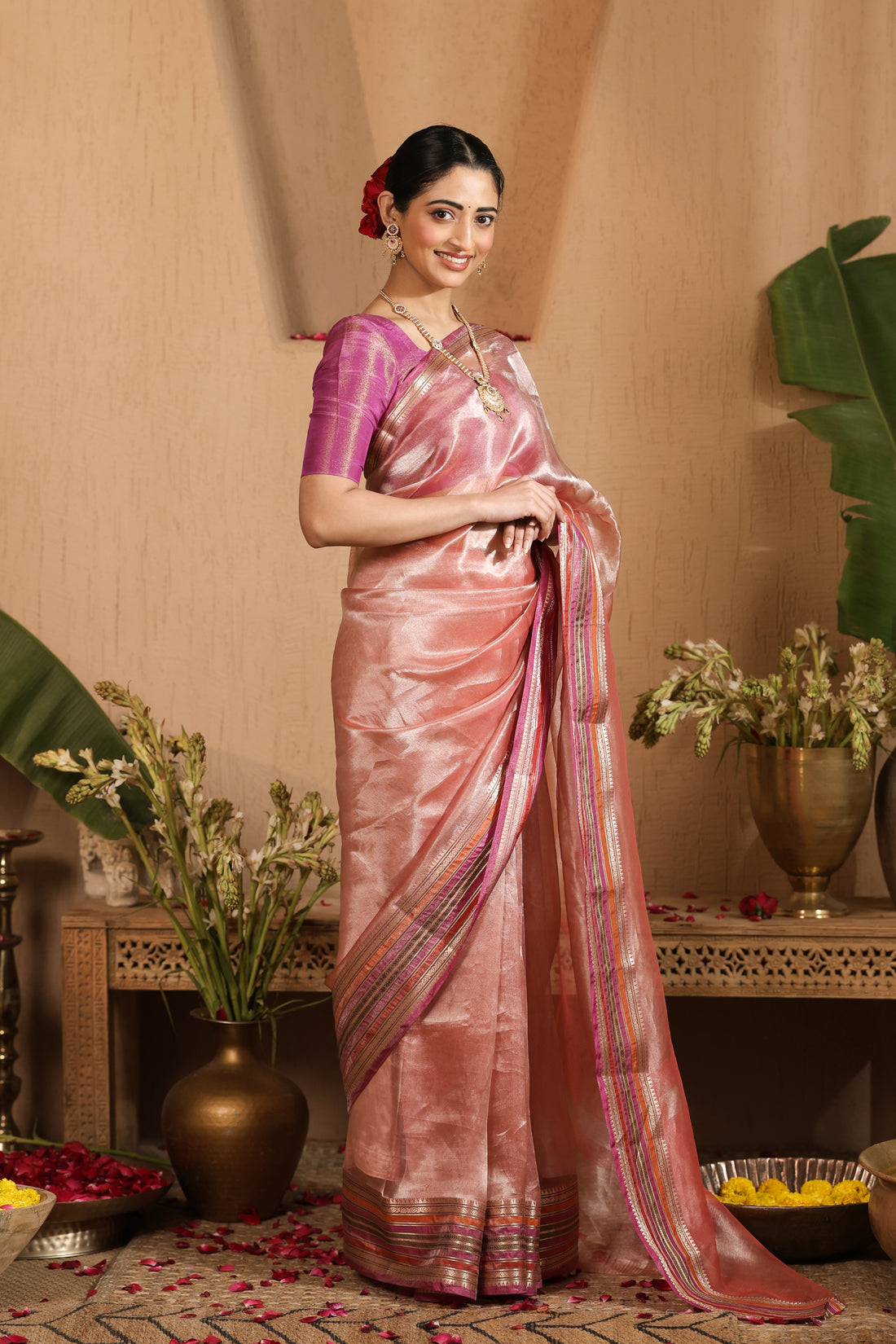 Gulab | Silk and Handloom certified Banarasi saree