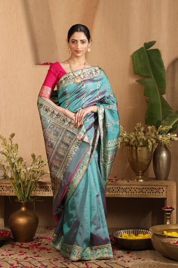 Charulata | Silk and Handloom certified Baluchari saree