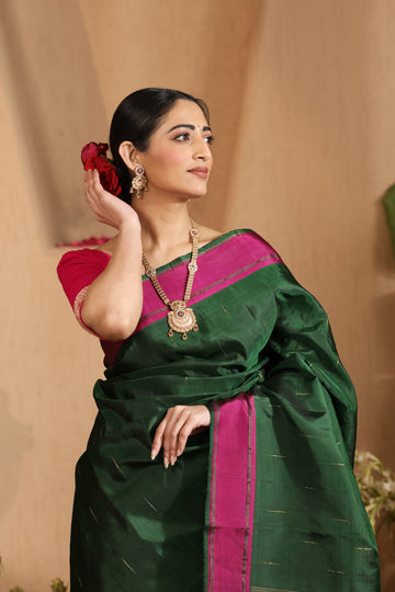 Anandi | Silk and Zari certified Kanjivaram Saree