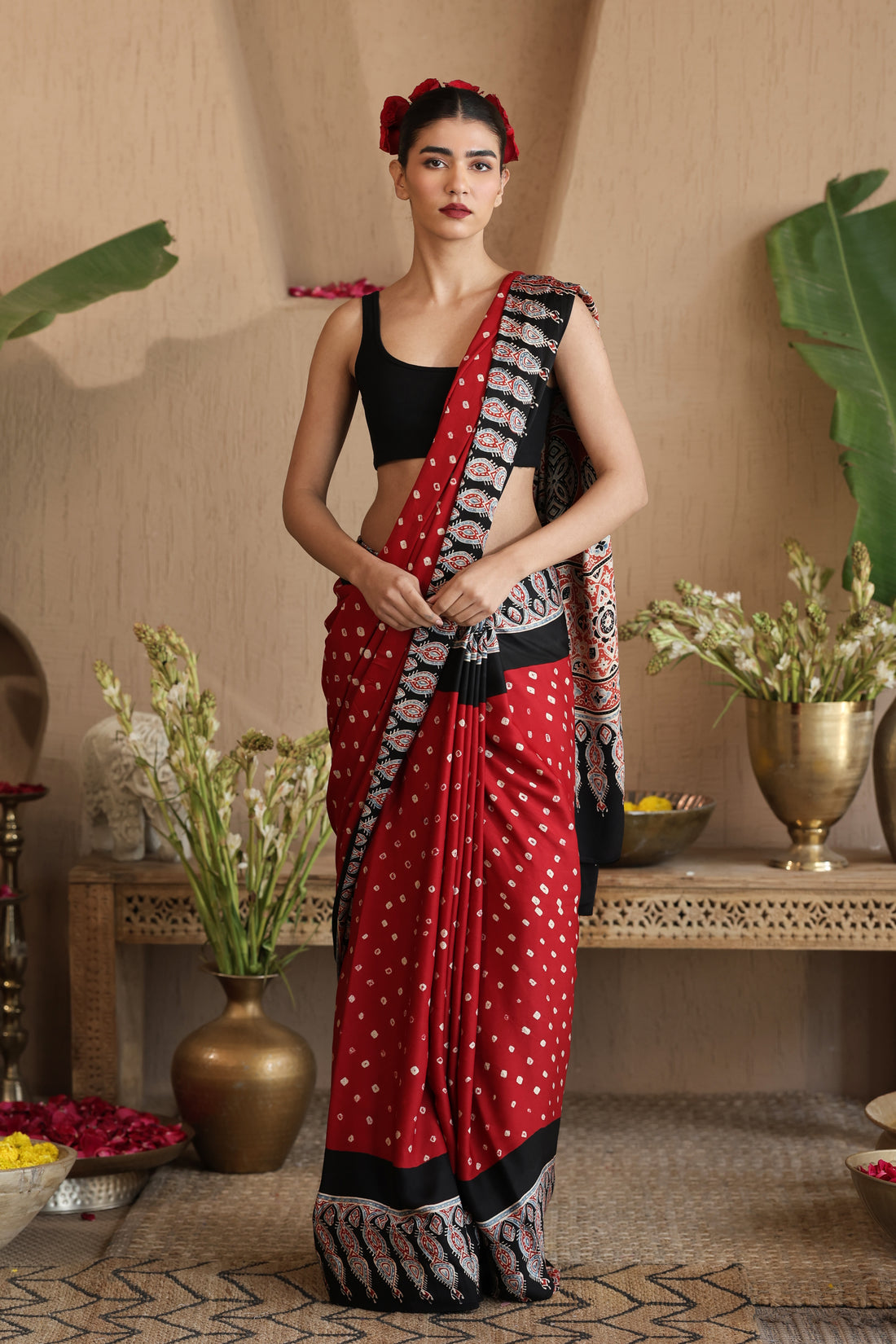 Sindoori | GI tag-certified Ajrak Saree